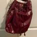 Coach Bags | Coach Patent Leather Wine Berry Red Hobo Drawstring Bag | Color: Red/Silver | Size: Os