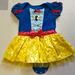Disney Costumes | Disney Baby Snow White Onesie Halloween Costume | Color: Blue/Yellow | Size: 12-18 Months