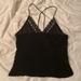 Free People Tops | Free People Intimately Black Lace Deep V Camisole | Color: Black | Size: S