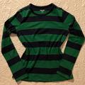 Brandy Melville Tops | Lands End Green And Blue Striped Shirt | Color: Blue/Green | Size: Xs