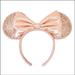 Disney Accessories | Disney Rose Gold Minnie Ears | Color: Gold/Red | Size: Os