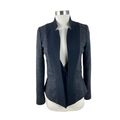 Anthropologie Jackets & Coats | Anthropologie Elevenses 2 Gray Black Tuxedo Style Blazer Jacket | Color: Black/Gray | Size: 2