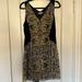 Madewell Dresses | Madewell Silk Flower Dress - Size 4 | Color: Black/Yellow | Size: 4