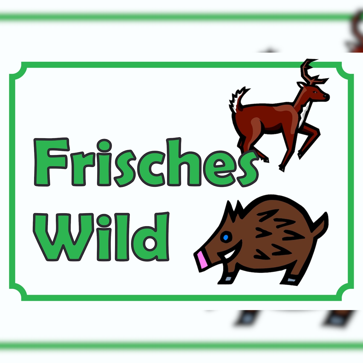 Verkaufsschild Schild Frisches Wild A1 (594x841mm) Image