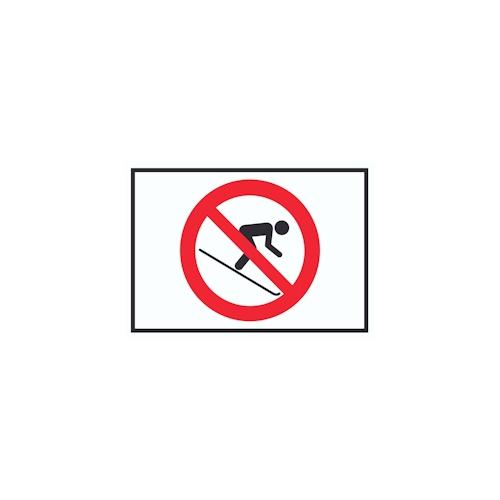 Ski fahren verboten! Symbol Schild A0 (841x1189mm)