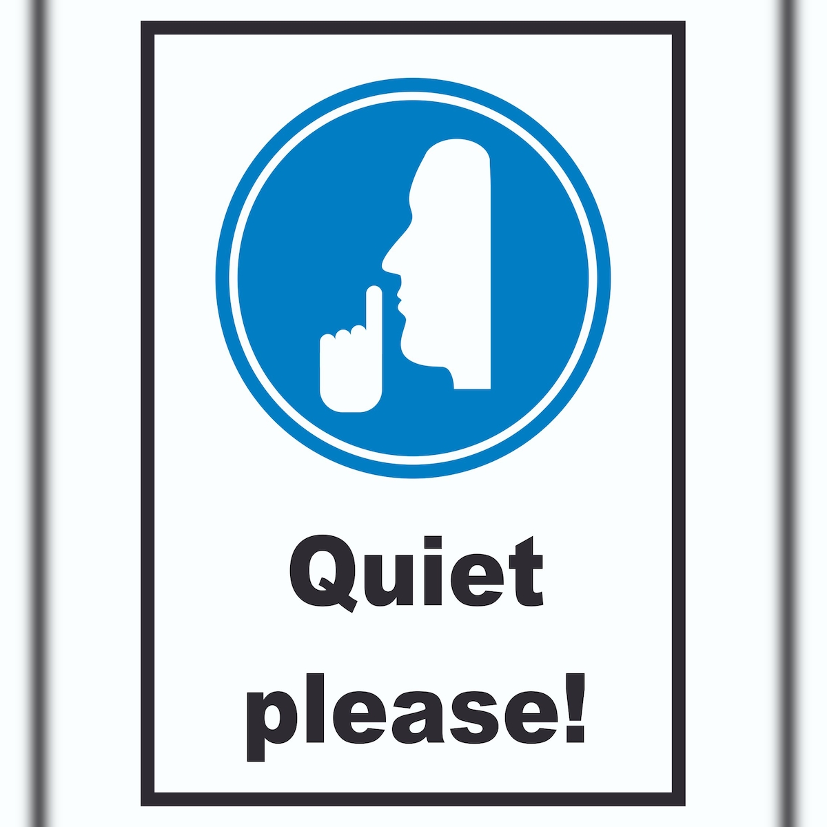 Quiet please Schild A2 Rückseite selbstklebend Image