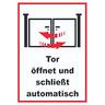 Tor öffnet und schließt automatisch Schild A1 (594x841mm)