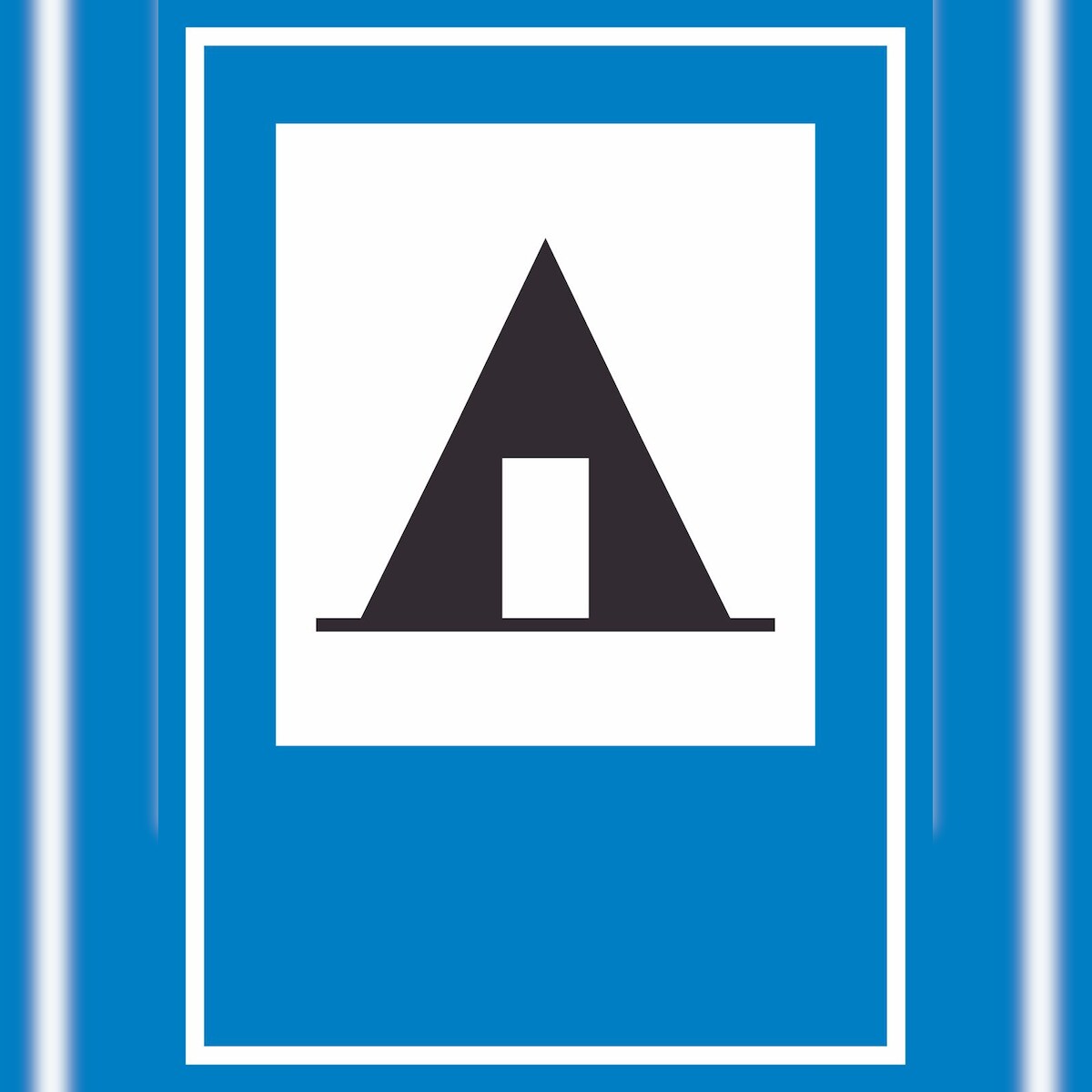 HB-Druck Zeltplatz Schild A2 Rückseite selbstklebend Image