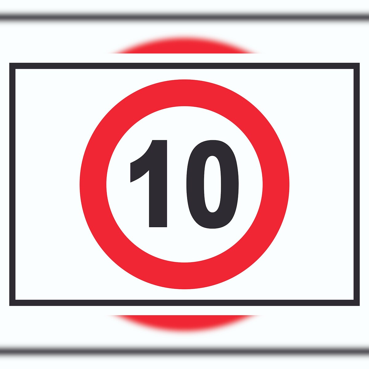 Tempo 10 km/h Geschwindigkeitsbegrenzung Schild Symbol A1 (594x841mm) Image