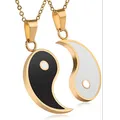 Pendentif Tai Chi Yin Yang colliers pour Couple meilleurs amis chaîne en or pour femmes et