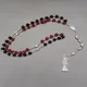 Chapelet de Père Noël Muerte chapelet rouge et noir breloque en perles de verre collier occulte