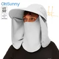 OhSunny-Chapeaux de protection anti-UV pour femme protection solaire visage cou écharpe