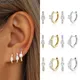 Boucles d'oreilles Huggie remplies d'or et d'argent pour femmes boucles d'oreilles créoles boucles