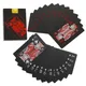 Cartes de jeu de société imperméables en PVC pour enfants noir rouge bleu blanc ensemble de jeu