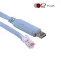 FTDI – routeur de Console série USB 2.0 DB9 à RJ45 RS232 câble bleu pour Cisco Huawei HP-Link