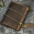 Luufan-Portefeuille court en cuir véritable pour homme pochette à fermeture éclair porte-monnaie