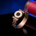 Bagues en acier inoxydable 316l bijoux haut de gamme couleur or Rose creux chiffres romains