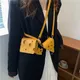 Petit sac à bandoulière en cuir PU pour femmes sac à épaule en forme de fromage sacs mignons pour