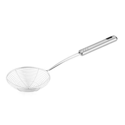 Home Kitchen Metal Wire Spiral Mesh Frying Skimmer Strainer Ladle 4.5 Inch Dia