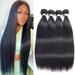 10A Straight Hair Bundles Brazilian Virgin Human Hair Bundles Straight 10 12 14 16 Inch 100% Unprocessed Virgin Hair 4 Bundles Straight Weave Hair Human Bundles