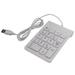 Mini USB Wired Numeric Keypad Numpad 18 Keys Digital Keyboard for Accounting Teller Laptop Windows Notebook Tablets PC (White)