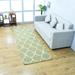 Rugsotic Carpets Hand Tufted Geometric Wool Runner Area Rug Green Beige 2 6 x8 K01004