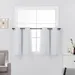 2 Piece Grommet Top 100% Blackout Window Treatment Curtain Tiers Set 27 W x 36 L - White