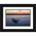 Looney Hollice 18x13 Black Ornate Wood Framed with Double Matting Museum Art Print Titled - USA-Georgia-Jekyll Island-Sunset at Driftwood Beach and the petrified trees