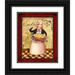 Eisner Viv 12x14 Black Ornate Wood Framed with Double Matting Museum Art Print Titled - Chef 3 EntrÃ©e