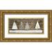 Popp Grace 24x13 Gold Ornate Wood Framed with Double Matting Museum Art Print Titled - Wooded White Christmas Collection D