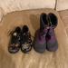 The North Face Shoes | 2 Pair Shoes Nike Size 1 And North Face Boots Kids Size 2 $40 | Color: Gray/Purple | Size: Various