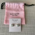 Kate Spade Jewelry | Kate Spade New York - Square Opal Glitter Stud Earrings | Color: Gold/Green/Tan | Size: Os