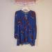 Free People Dresses | Free People Floral Long Sleeve Dress | Color: Blue/Purple | Size: M