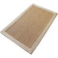 Natural Sisal Door Mat Indoor Hand-Woven Welcome Mat Entryway Non Slip Front Doormat Modern Home Decor Carpet Jute Dirt Trapper Rugs Floor Profile Commercial Layered Resist Dirt Rug,Yellow-60x100cm