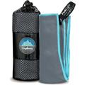 Youphoria Sport Microfiber Travel Towel and Sports Towels Gray/Blue 32" x 72"