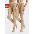 Feinstrumpfhose LASCANA Gr. XL (44/46), beige (puder) Damen Strumpfhosen Feinstrumpfhosen