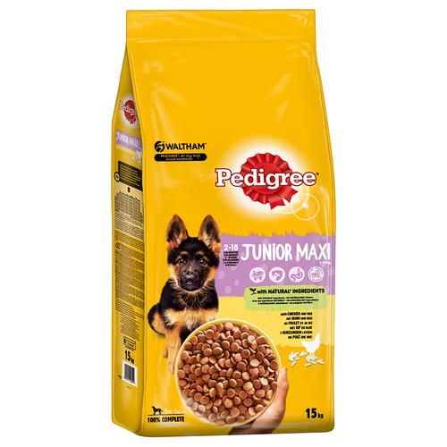 15kg Pedigree Junior Maxi mit Huhn & Reis Hundefutter trocken