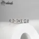 Onelaugh-Bague de Fiançailles en Moissanite et Argent Sterling 925 Demi-Éternité 4mm 1 5 ct pour