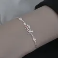 VENTFILLE-Bracelet Fleur Diamant pour Femme Argent Sterling 925 Design Original Simple Doux et