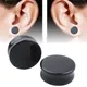 Une paire de bouchons d'oreille en obsidienne noire Onyx noir tunnel de 5mm-25mm boucle d'oreille