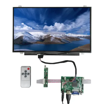 Écran LCD Polyvalent de 14 Pouces avec Carte Pilote Compatible HDMI Moniteur pour Gels Raspberry