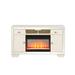 Everly Quinn Asenath Electric Fireplace, Crystal in White | 33.27 H x 59.57 W x 16.02 D in | Wayfair 4362D0CD807C43E5820EC03210AEF1AC