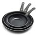 GreenLife Soft Grip Healthy Nonstick, 8" 10" & 12" Frying Pan Skillet Set, PFAS-Free, Dishwasher Safe Non Stick/ in Black | 5.55 H in | Wayfair