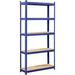 17 Stories 71" H x 35.5" W x 12" D Heavy Duty Steel Shelving Unit Wood/Wire/Metal in Blue | 71 H x 35.5 W x 12 D in | Wayfair