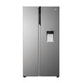 Haier SBS 90 SERIE 5 HSR5918DWMP Kühl-Gefrierkombination/Side by Side/Sparsam: Energieeffizienzklasse D/Wasserdispenser mit Tank/XL-Slim Line/Multi-Airflow-System/Total NoFrost/Edelstahl