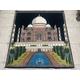 4x4 Black Taj Mahal Rug - Agra Rug - Mughal Emperor - Pictorial Rug - Shah Jahan - Silk Rug - Hanging Rug - Rare Rug - Crown Of the Palace