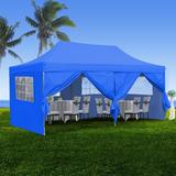 Ainfox 10x20ft Popup Canopy Tent Outdoor Folding Gazebos for Party with 6 Sidewalls