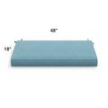 45" X 18" Sunbrella Bench Cushion - Piped, Piped/Ocean - Grandin Road