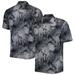 Men's Tommy Bahama Black Philadelphia Eagles Coast Luminescent Fronds Camp IslandZone Button-Up Shirt