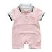 BJUTIR Toddlers Boys Clothes Toddler Baby Girls Short Sleeve Turn-Down Collar Pocket Romper Jumpsuits